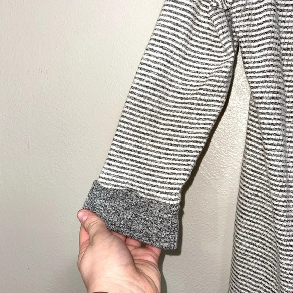 Maurices Gray & White Striped Button Open Front Cardigan Medium Women’s - Picture 4 of 12